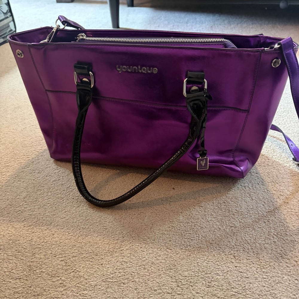 Younique purple shimmer bag